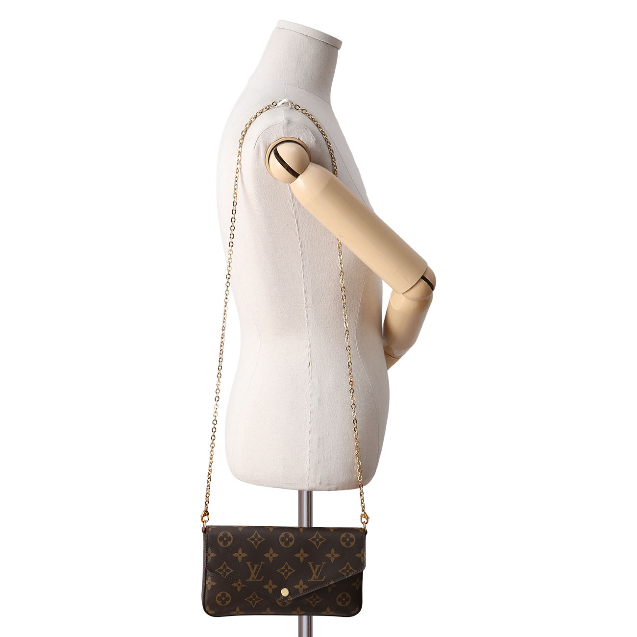 LOUIS VUITTON(USED)루이비통 모노그램 체인 월릿 크로스백